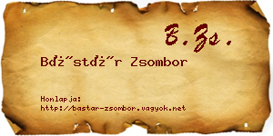 Bástár Zsombor névjegykártya